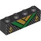 Brick 1 x 4 with Ninja Robe Neck Print (Lloyd)