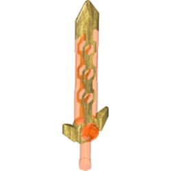 Weapon Sword Long with Angular Crossguard Pearl Gold Pattern