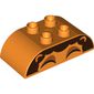 Duplo Brick 2 x 4 Curved Top with Lion Mane and Eyebrows print