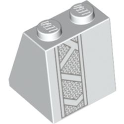 Slope 65° 2 x 2 x 2 with Bottom Tube with Robe, Light Bluish Gray Geometric Design Print (Jor-el)