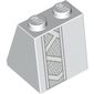 Slope 65° 2 x 2 x 2 with Bottom Tube with Robe, Light Bluish Gray Geometric Design Print (Jor-el)