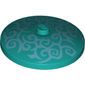 Dish 4 x 4 Inverted [Radar] with Sand Blue Swirls Print