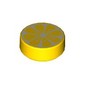 Tile Round 1 x 1 with Lemon Slice Print