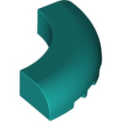 LEGO part 1/4 ARCH BRICK 5X5, W/ CUTOUT in Bright Bluish Green/ Dark Turquoise