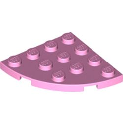 LEGO part 30565 PLATE 4X4, 1/4 CIRCLE in Light Purple/ Bright Pink