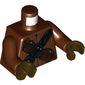 Torso Robe, Dark Brown Crossed Belts with Pouches Print (Jawa), Reddish Brown Arms, Dark Brown Hands