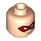 Minifig Head Robin, Red Eyemask, Smile with Teeth / Smirk Print
