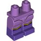 Hips with Medium Lavender Legs and Dark Purple Boots Pattern with Yellow Knee Trim