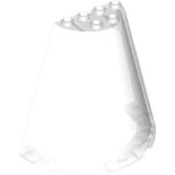 LEGO part 10035161 CONE, HALF 8X4X6 in Transparent/ Trans-Clear