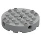 Brick Round 6 x 6 with 4 Side Pin Holes and Center Hole