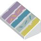 Slope 30° 1 x 2 x 2/3 with Bright Light Yellow, Light Aqua, Medium Azure, Dark Pink, Medium Lavender Lines print