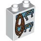 Duplo Brick 1 x 2 x 2 with Bottom Tube with Rope and Horseshoes Print