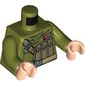 Torso Jacket, Utility Belt with Ammo, Strap, and Rank Badge Print (Admiral Ematt), Olive Green Arms, Light Nougat Hands