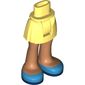 Minidoll Hips and Short Skirt with Nougat Legs, Dark Azure Shoes and Dark Blue Soles Print