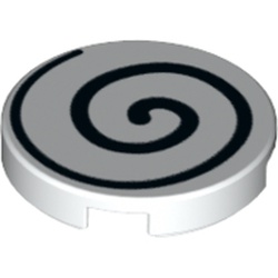 LEGO part  FLAT TILE 2X2, ROUND, NO. 1099 in White