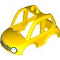 Duplo Car Body High Cab 2 Top Studs with White Headlights and Grille Guard Print