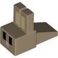 Animal Body Part, Rabbit Head Blocky with Black Eyes and Pink Nose Print