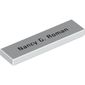 Tile 1 x 4 with Black 'Nancy G. Roman' Print