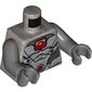 Torso Armor, Red Sports, and Red and Orange Chest Square Print (Cyborg), Dark Bluish Gray Arms and Hands