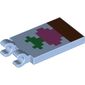 Tile Special 2 x 3 with 2 Clips with Minecraft Radish in Ground Print [Thick Open O Clips]