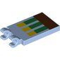 Tile Special 2 x 3 with 2 Clips with Minecraft Wheat in Ground Print [Thick Open O Clips]