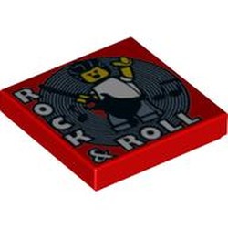 Tile 2 x 2 with 'Rock & Roll' Print
