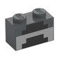 Brick 1 x 2 with Pixelated Forge Print