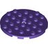 11213 PLATE 6X6 ROUND WITH TUBE SNAP in Medium Lilac/ Dark Purple