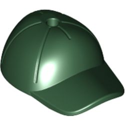 LEGO part FIGUR HEAD CLOTHING NO 6 in Earth Green/ Dark Green