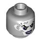 Minifig Head Ultra Violet, Purple Eyelashes and Lipstick, White Facepaint Print [Hollow Stud]