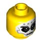 Minifig Head Chopper Maroon / Nails / Sawyer, Skull Mask, Angry Eyebrows and Mouth Print