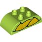 Duplo Brick 2 x 4 Curved Top Arm Folded print