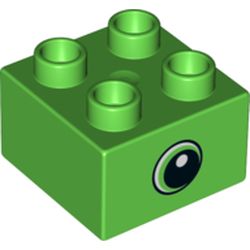Duplo Brick 2 x 2 with Eye, White Sclera and Spot in Pupil on both sides Print