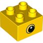 Duplo Brick 2 x 2 with Eye, White Sclera and Spot in Pupil on both sides Print