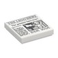 Tile 2 x 2 with 'THE LEGO NEWS' and 'The greatest hero ever!' Print