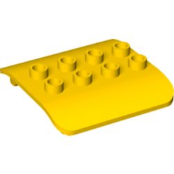 LEGO part 10035734 ROOF, W/ HINGE, NO. 1 in Bright Yellow/ Yellow