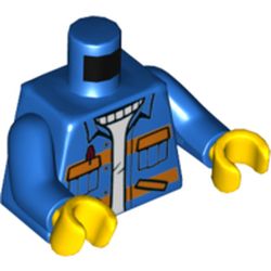 LEGO part MINI UPPER PART, NO. 4204 in Bright Blue/ Blue