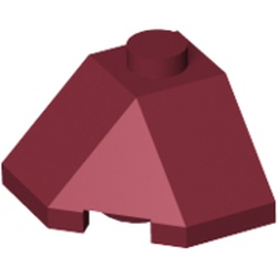 LEGO part  ROOF TILE 2X2X1 45 DEGR. - BOT. 45 DEGR. in Dark Red