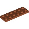 Dark Orange Plate 2 x 6