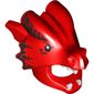 Costume / Mask, Dragon with Black Scales, White Teeth print