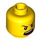 Minifig Head Dragon Suit Guy, Freckles, Smile/Angry Scream Teeth