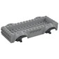 Vehicle Base 8 x 16 with Wheel Arches, Front and Side Studs, and 4 x 14 Recessed Studded Section, 3 Holes, Dark Bluish Gray Wheel Clip Pins