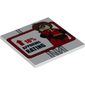 Tile 6 x 6 with Bottom Tubes with Incredibles '18% Approval Rating', Red Arrow print