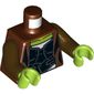 Torso Jacket, Black Shirt Lime Neck Print (Gamora) Dark Brown Arms, Lime Hands