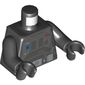 Torso Armor with Control Panel and Belt Print, Black Arms and Hands
