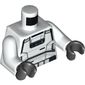 Torso Armor, Stormtrooper with Belt, Green Buttons Print, White Arms, Black Hands