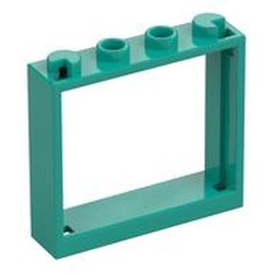 LEGO part 60594 FRAME 1X4X3 in Bright Bluish Green/ Dark Turquoise