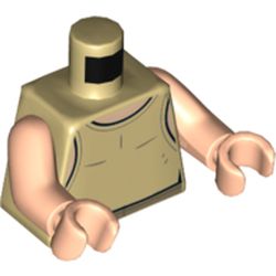 Torso Tank Top Print (Luke Skywalker), Light Nougat Arms and Hands