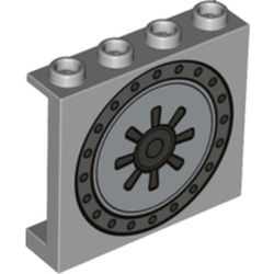 Panel 1 x 4 x 3 [Side Supports / Hollow Studs] with Safe Door print