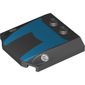 Slope Curved 4 x 4 x 2/3 Triple Curved with 2 Studs and Blue Hood, Headlights print